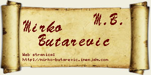 Mirko Butarević vizit kartica